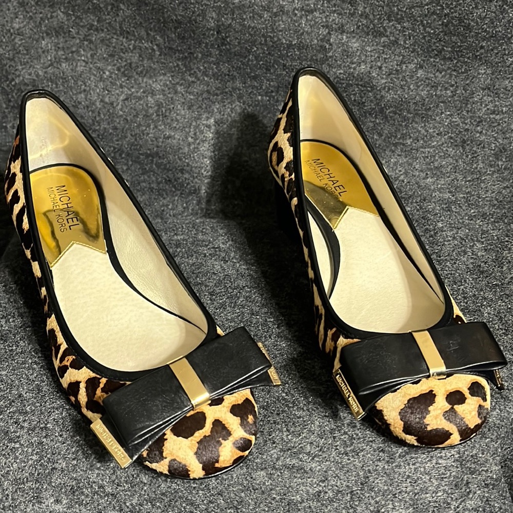 MICHAEL Michael Kors Kiera Mid Pump Leopard Women’s Size 8 - Picture 2 of 14